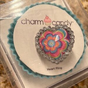 Charm Candy Heart Ring with Colorful Design and silicone cupcake mold